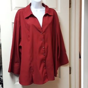 Plus Red Blouse
